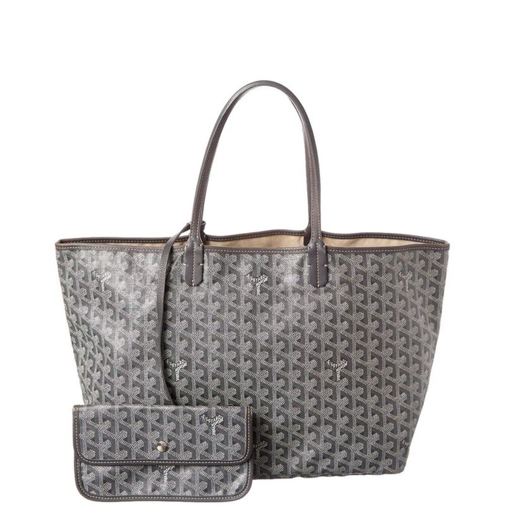 Goyard Gray/Silver Goyardine Coated Canvas Saint Louis Pm (Authentic Pre-Loved)